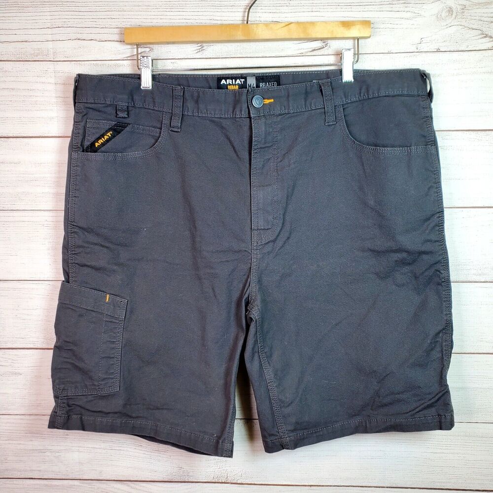 Ariat Rebar M4 Carpenter Canvas Shorts Men's Size 40 Grey